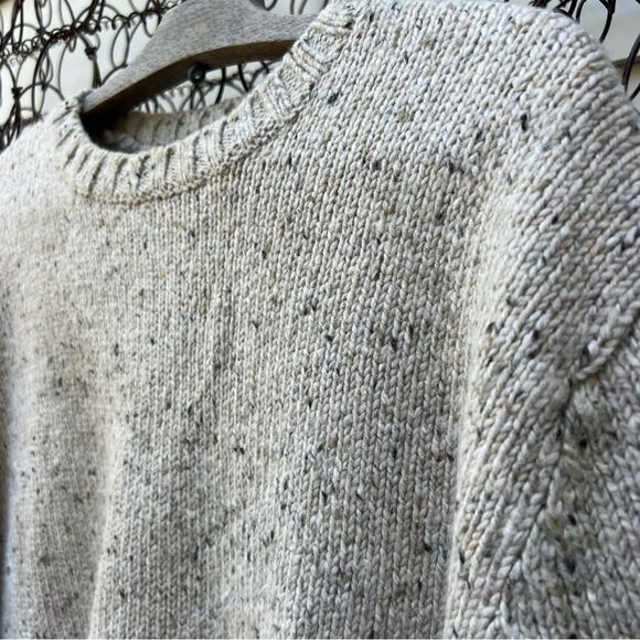 Vintage Eddie Bauer oatmeal granola fair isle Gorpcore wool crewneck sweater XL - Picture 3 of 4